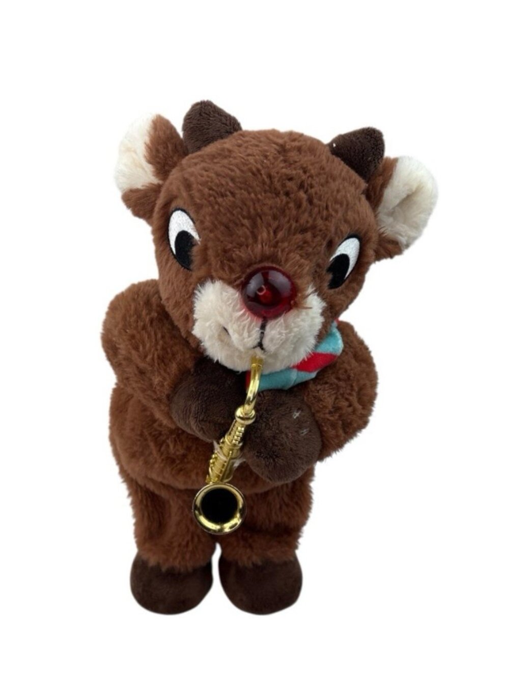 -Dandee Rudolph The Red-Nosed Reindeer Musical Dancing Playing Saxophone Works